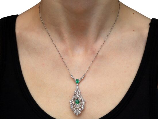 Emerald Pendant Worn Image