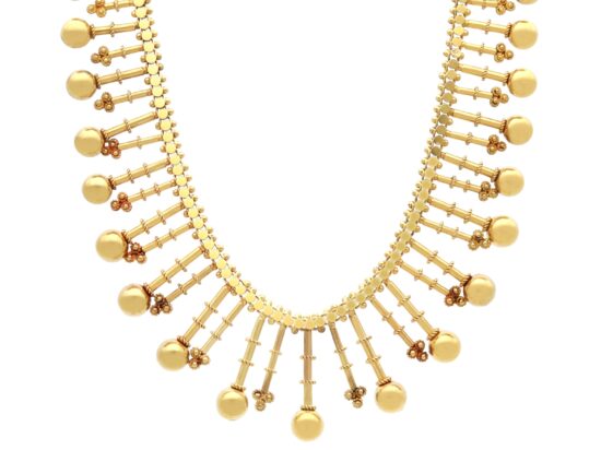 Victorian Gold Fringe Necklace