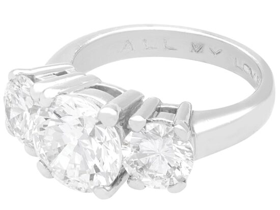 Platinum Three Stone Ring