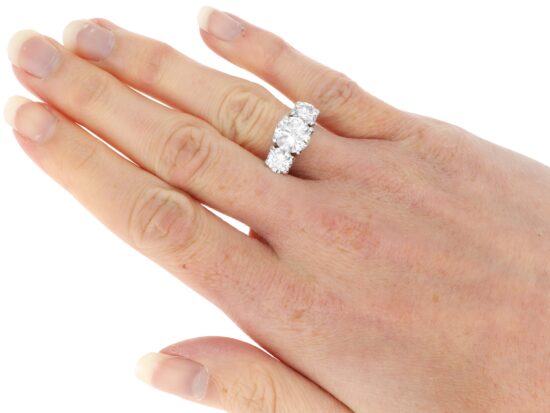 Diamond Ring Worn On Hand