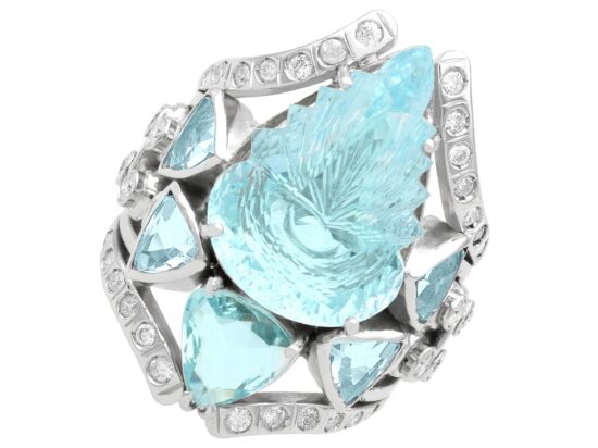 Vintage Aquamarine Insect Ring