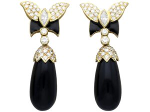 Vintage Black Onyx Earrings