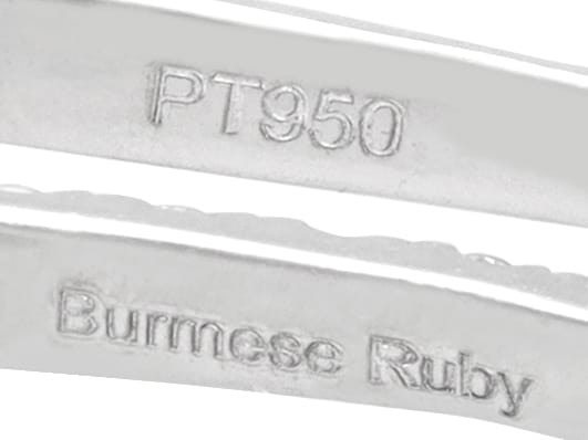 Platinum Earrings Hallmarks
