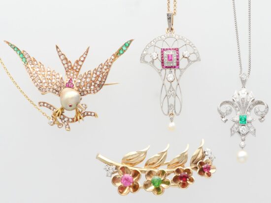 Gemstone Brooches and Pendants