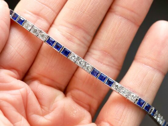 Sapphire Tennis Bracelet Front