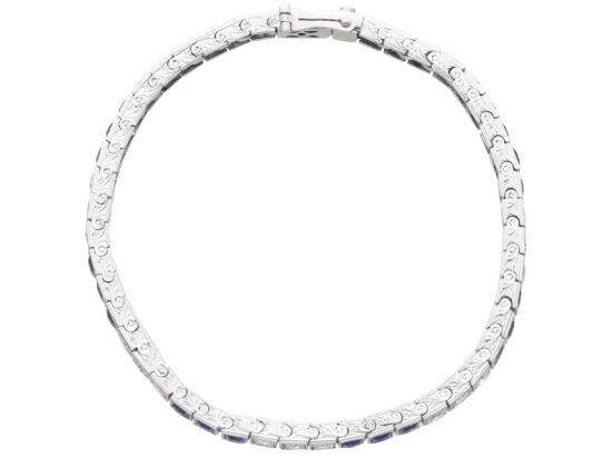 Square Sapphire Bracelet Detail
