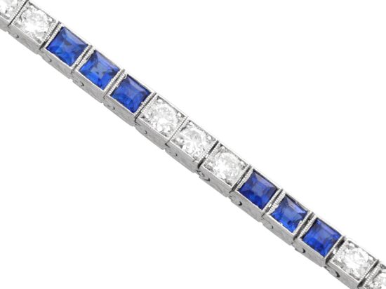 Sapphire Diamond Bracelet Close Up