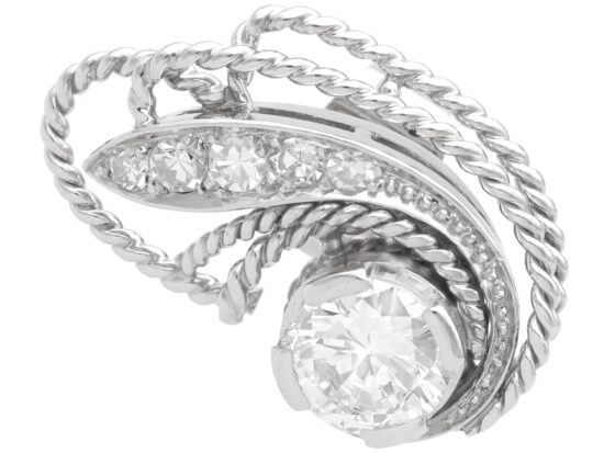 Diamond Swirl Earrings Close Up