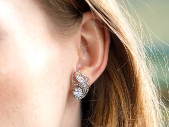 Diamond Earrings Worn Image