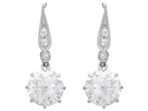 Solitaire Drop Earrings Front