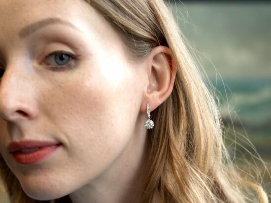 Diamond Earrings Worn Image