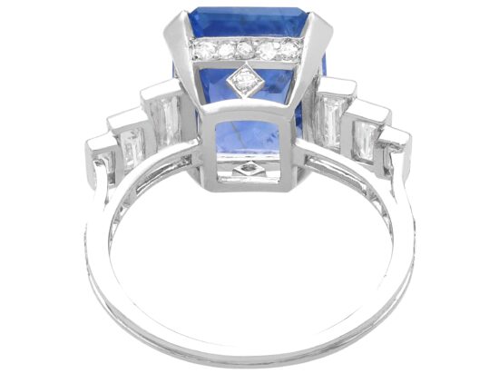 Octagonal Sapphire Ring Detail
