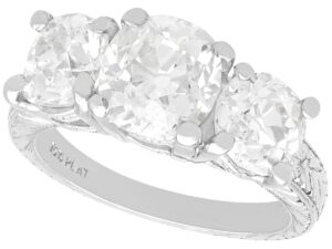 4.5 Carat Diamond Trilogy Ring in Platinum