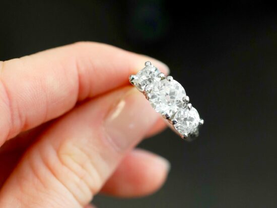 4.5 Carat Diamond Trilogy Ring in Platinum