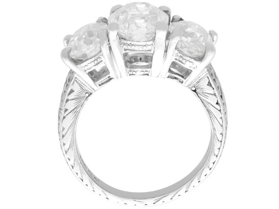 4.5 Carat Diamond Trilogy Ring in Platinum