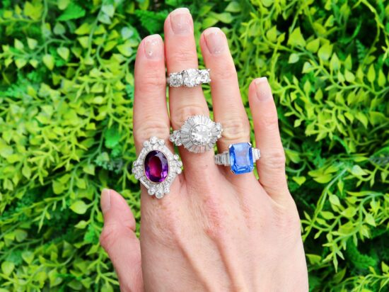 gemstone rings outside