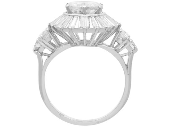 Antique Ballerina Diamond Ring in Platinum setting