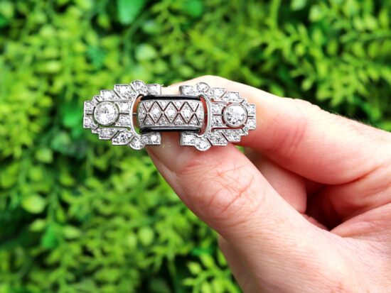 2.38ct Diamond Brooch Front