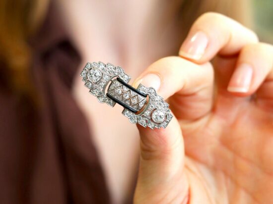 Platinum Diamond Brooch Front