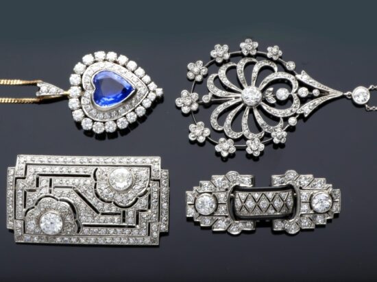 Diamond Brooches and Pendants