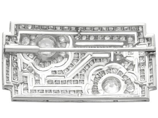 Diamond Brooch Reverse Close Up