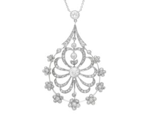 Antique Diamond Platinum Pendant