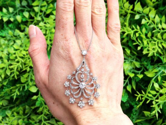 3.68ct Diamond Pendant Front