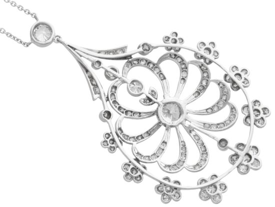Old European Diamond Pendant Reverse