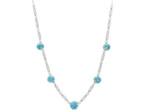 Antique Zircon and Diamond Necklace