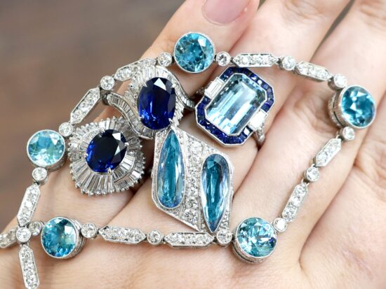 Zircon Sapphire and Aquamarine Jewellery