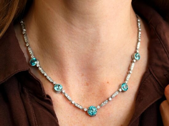 Zircon Necklace Worn Image