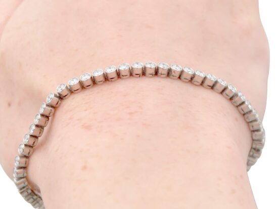 Wearing Diamond Bracelet Close Up