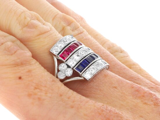 Antique Ring Wearing Detail Shot