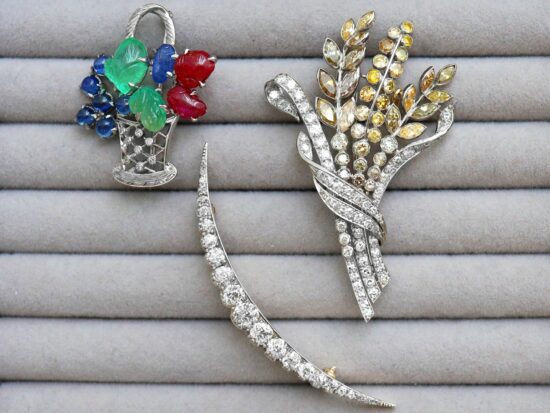 Diamond and Gemstone Brooches