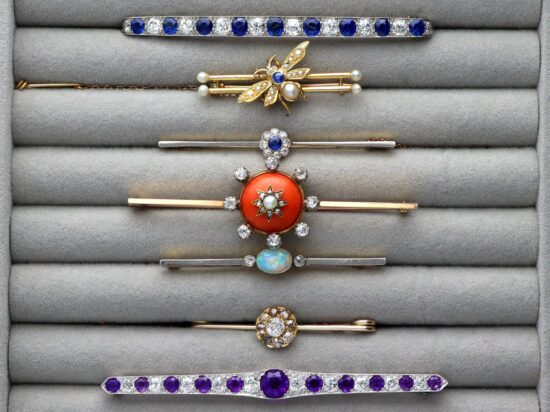 gemstone brooches