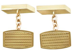 Vintage 9 ct Yellow Gold Cufflinks