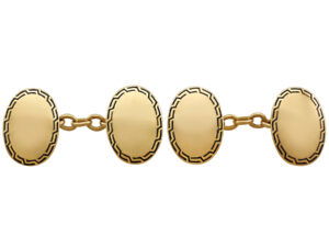 antique enamel and gold cufflinks