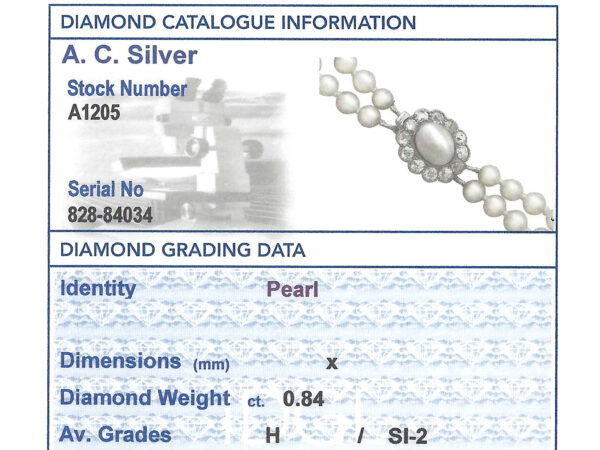 double strand pearl necklace greading card