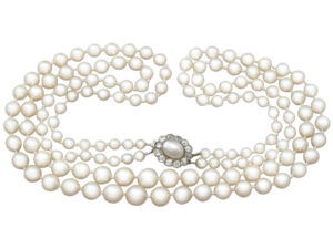 vintage double strand pearl necklace