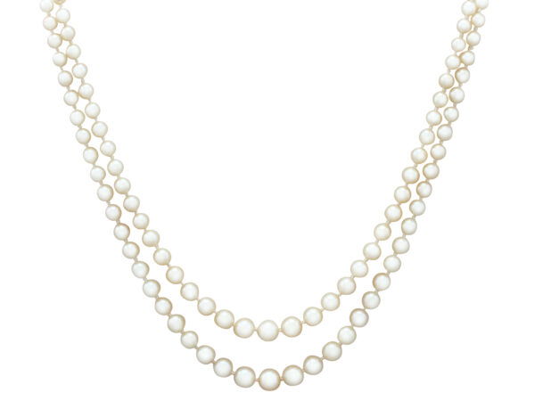 antique double strand pearl necklace