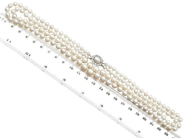 double strand pearl necklace size