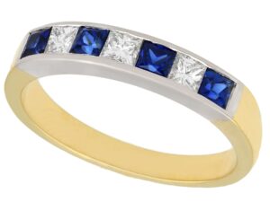 diamond and sapphire eternity ring