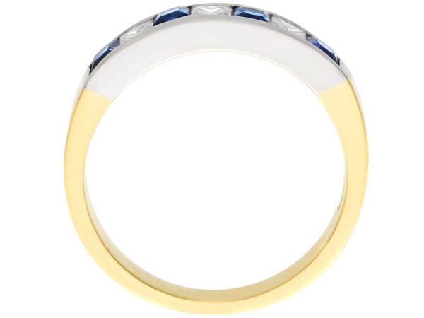 vintage diamond and sapphire eternity ring