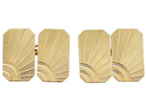 vintage art deco gold cufflinks
