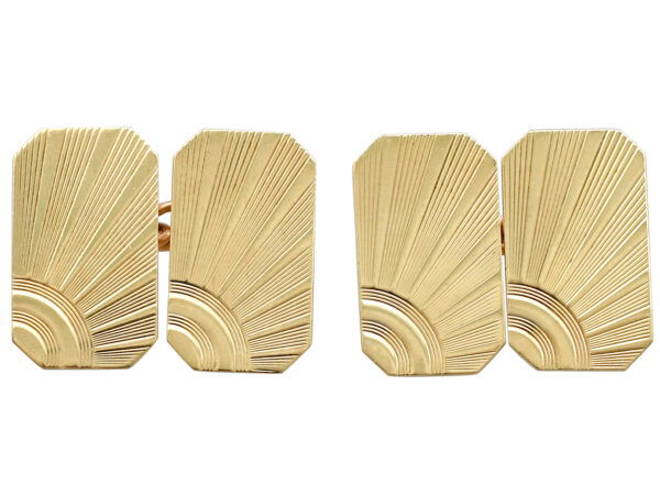 vintage art deco gold cufflinks