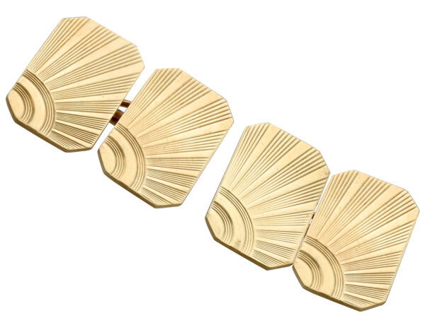 art deco gold cufflinks