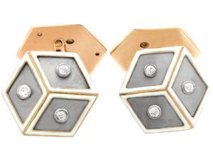 diamond dice cufflinks