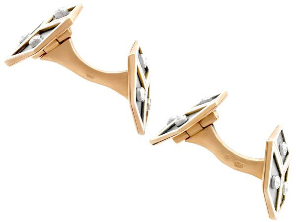 French diamond dice cufflinks