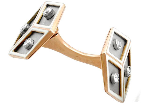 antique rose gold cufflink