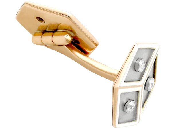 antique rose gold cufflinks